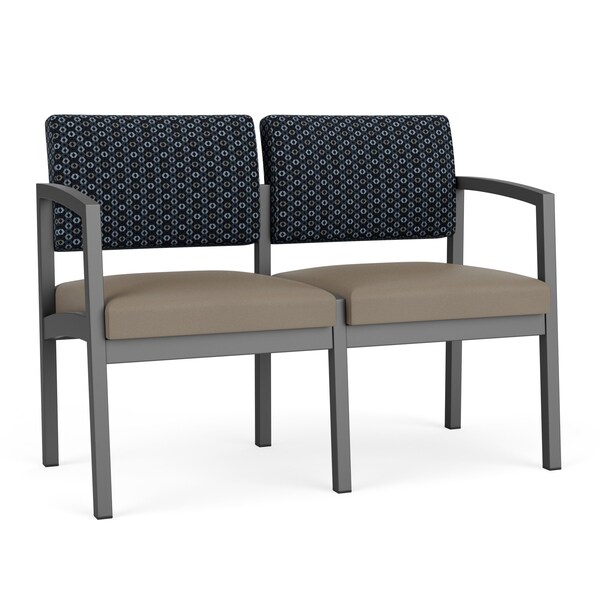 Lesro Lenox 2 Seat Tandem Seating W/ No Center Arm, 43.5 in W 24.5 in L 32 in H LS2101 - main